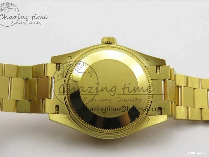 0516 Daydate 278288 31mm YG EWF Best Edition Green Malachite Dial on YG President Bracelet ETA SunProtective 2605